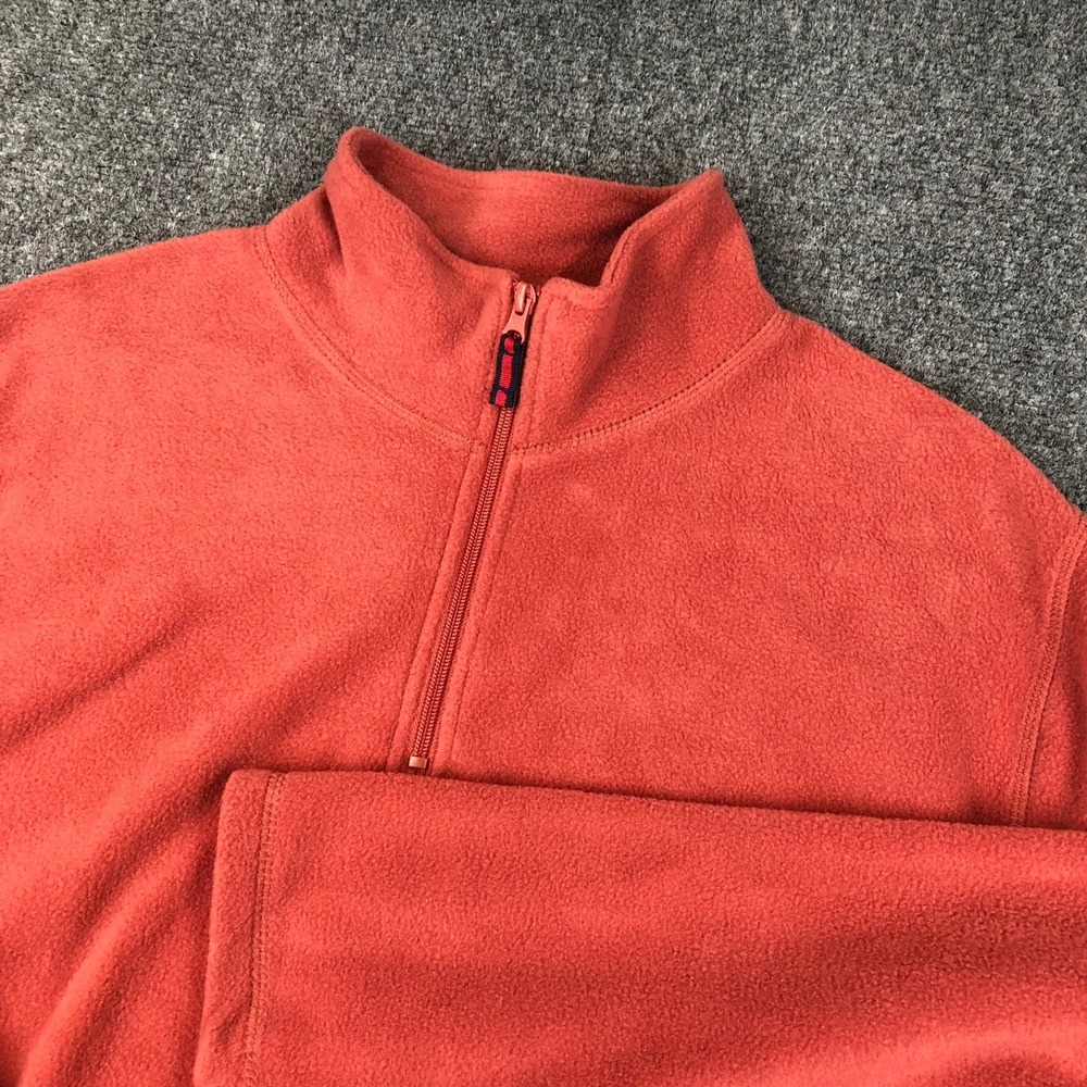 Saddlebred Mens Size Large Quarter Zip Fleece Pullover Cache Rust Orange NEW NWT